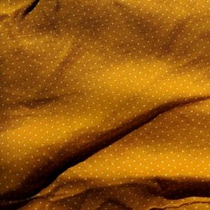 golden orange polka dot sewing fabric